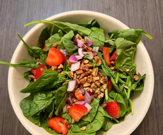 Strawberry & Spinach Salad.